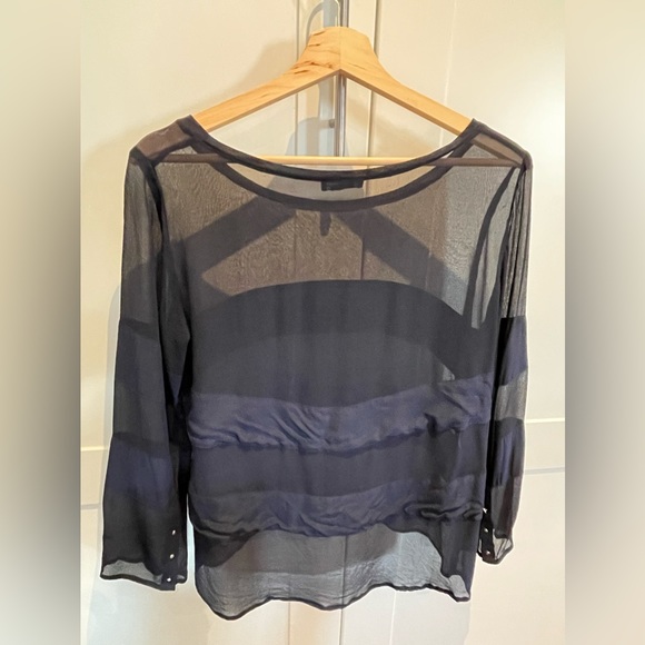 Club Monaco sheer silk blouse - Picture 2 of 4